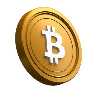 Šikmo natočená mince Bitcoin BTC jako vizuální prvek v hero sekci
